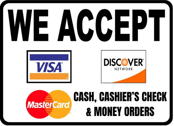 A list of payment types that are accepted.