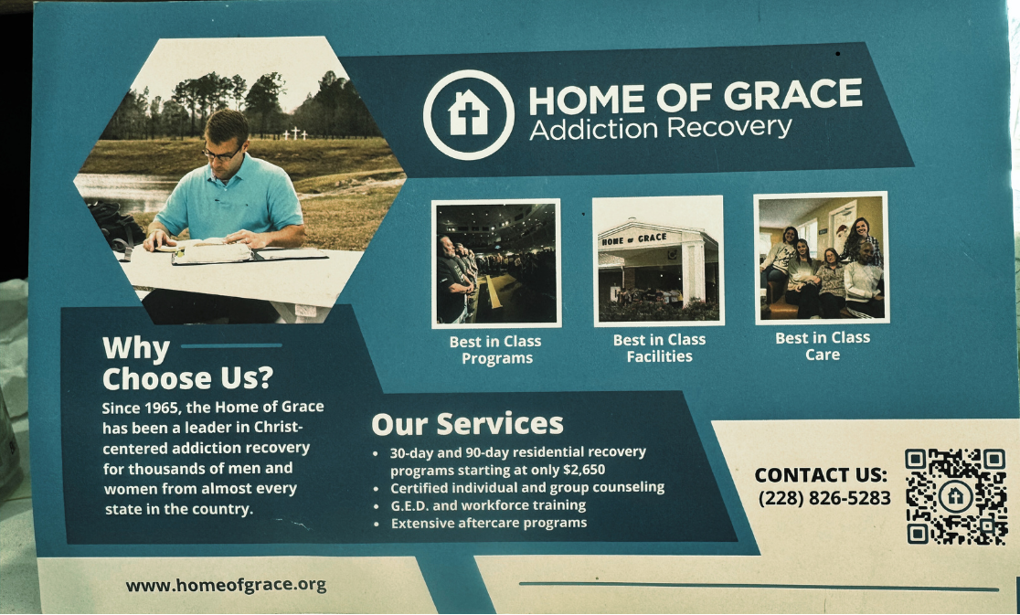 Home of Grace in Mississippi addiction recovery